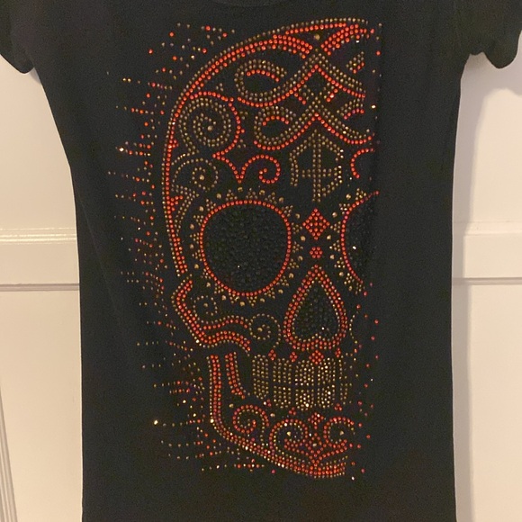 Ay Goey Black sparkly top Size M - Picture 3 of 5